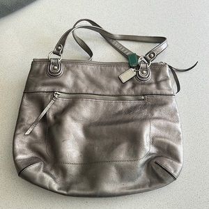 Coach purse, light gray